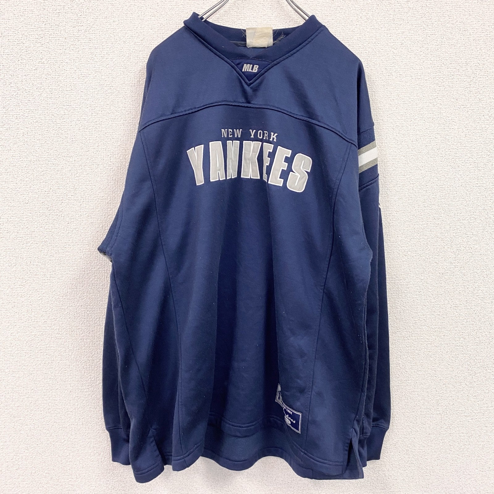 90s　Lee　リー　MLB　ヤンキース　ゲームシャツ　ベースボールシャツ　ヴィンテージ　紺　ネイビー
