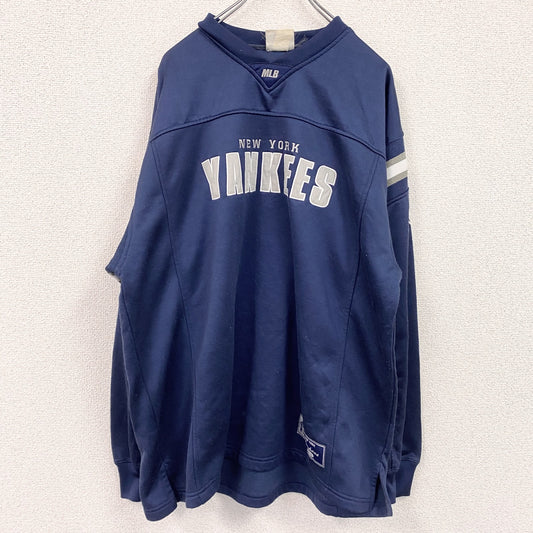 90s　Lee　リー　MLB　ヤンキース　ゲームシャツ　ベースボールシャツ　ヴィンテージ　紺　ネイビー