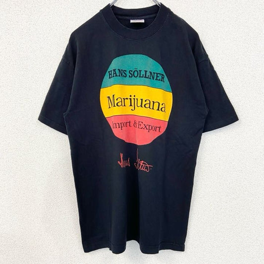 古着 used　SCREEN STARS　フルーツオブザルーム　半袖デザインTシャツ　バックプリント　黒　カジュアル　Mサイズ