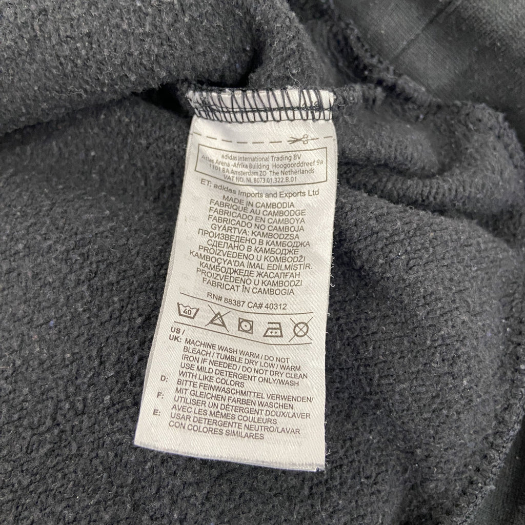 adidas　アディダス　スウェット/トレーナー　ラグランスリーブ　パフォーマンスロゴ　刺繍ロゴ　黒　ブラック　XLサイズ