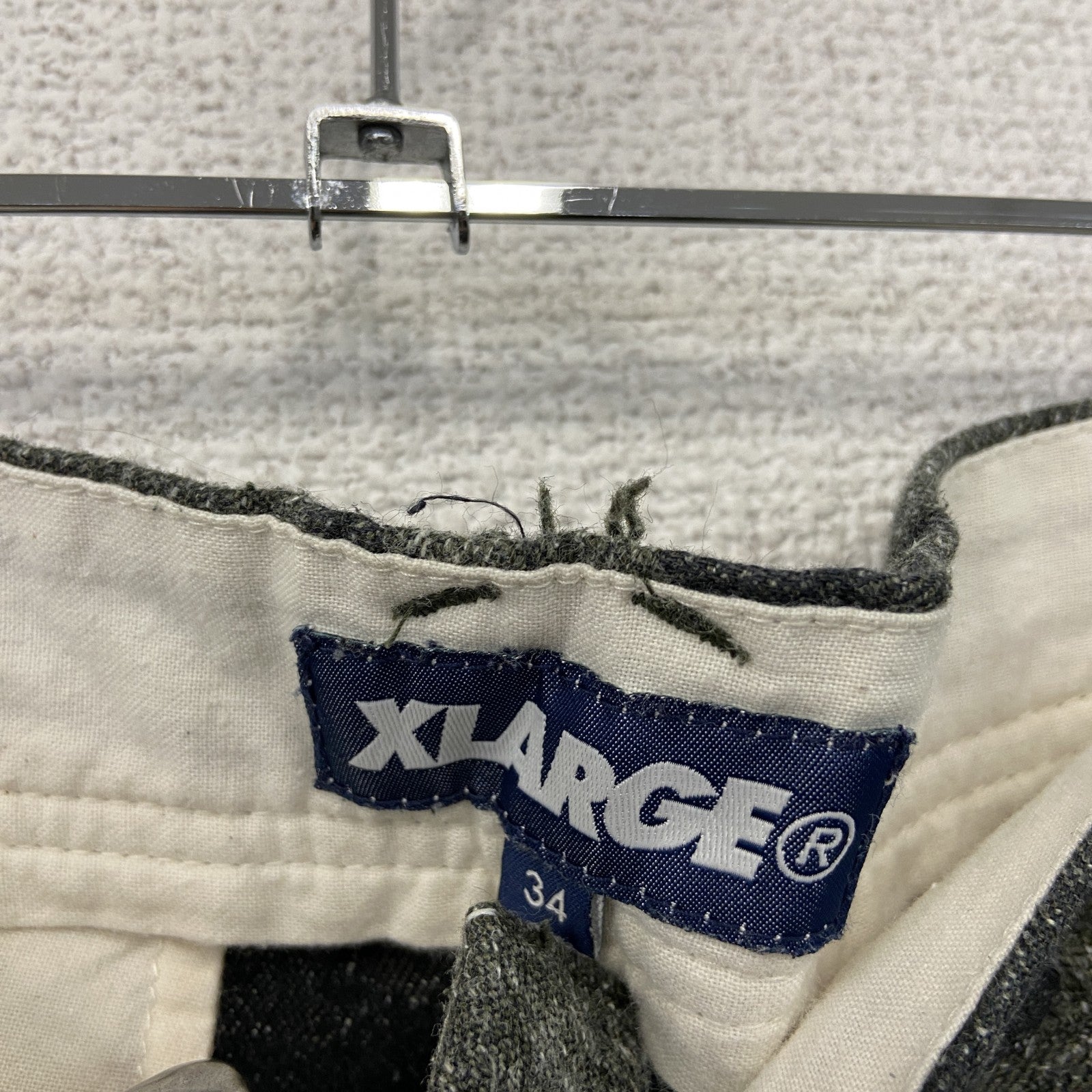 XLARGE　エクストララージ　イージーパンツ　迷彩柄　カモフラージュ　灰色　グレー　34サイズ　