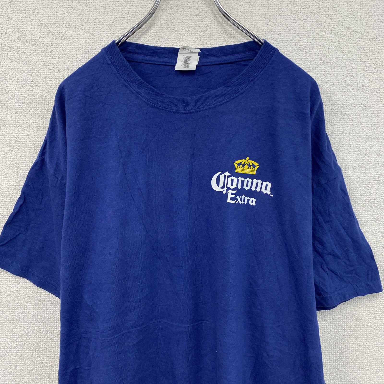 GILDAN　Corona Extra　コロナエキストラ　半袖プリントTシャツ　青　ブルー　XLサイズ