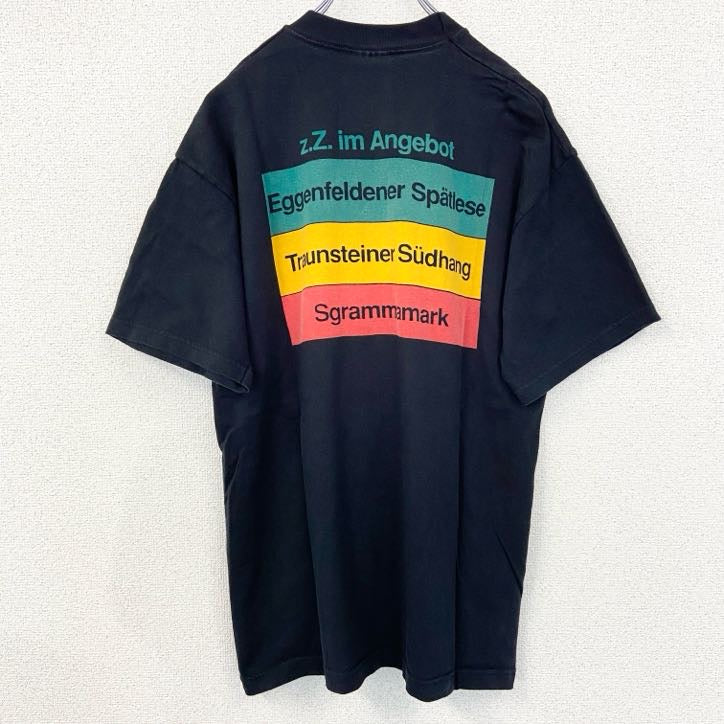 古着 used　SCREEN STARS　フルーツオブザルーム　半袖デザインTシャツ　バックプリント　黒　カジュアル　Mサイズ