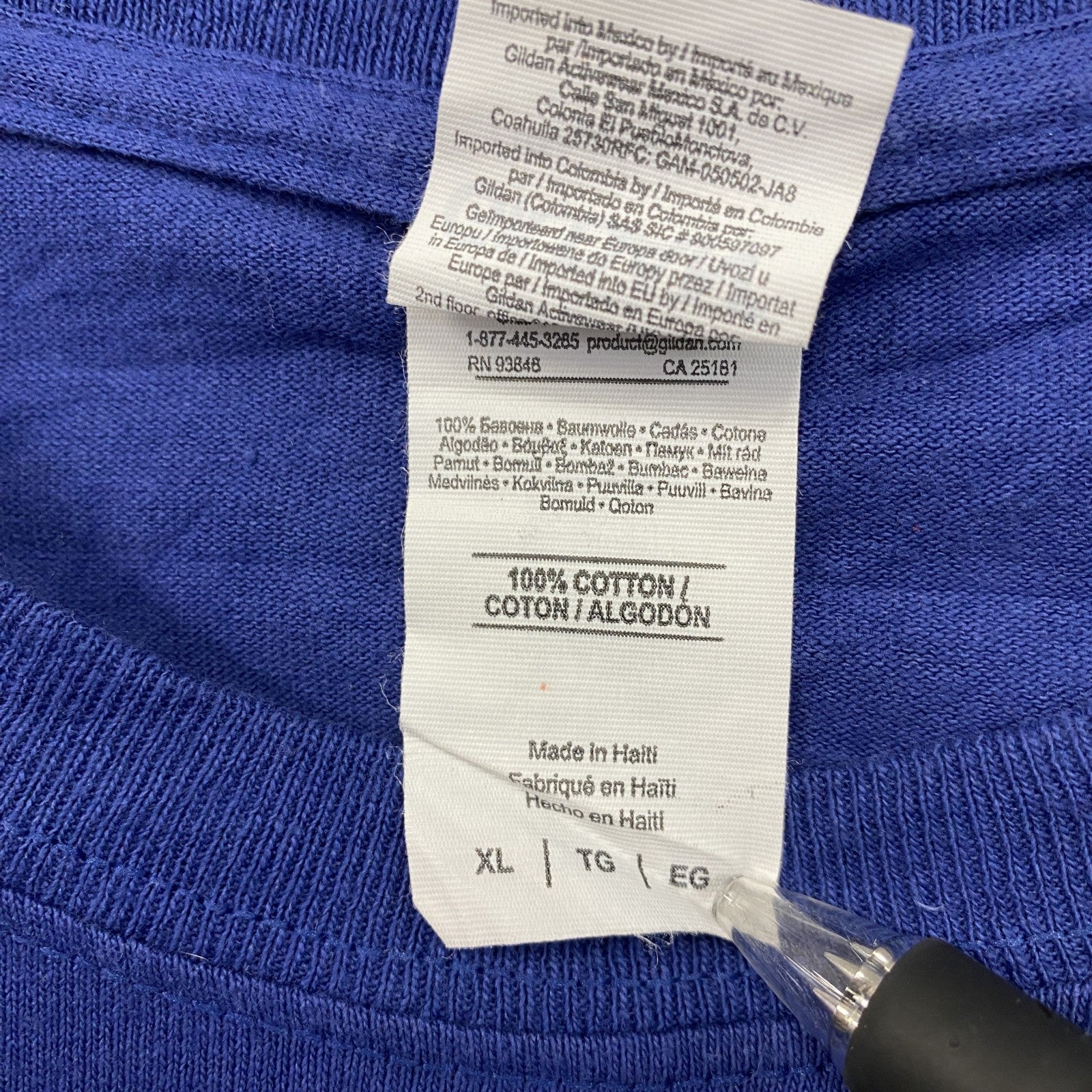 GILDAN　Corona Extra　コロナエキストラ　半袖プリントTシャツ　青　ブルー　XLサイズ
