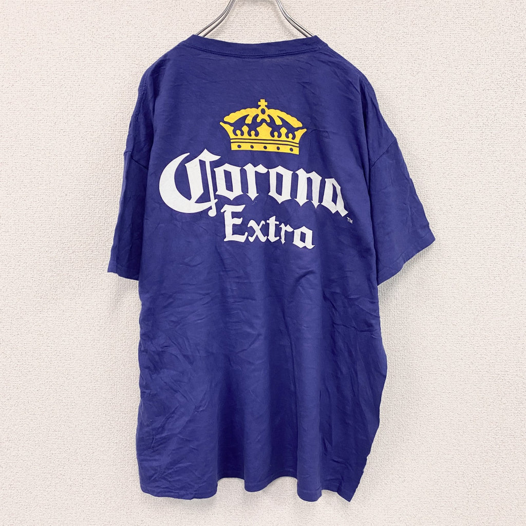 GILDAN　Corona Extra　コロナエキストラ　半袖プリントTシャツ　青　ブルー　XLサイズ