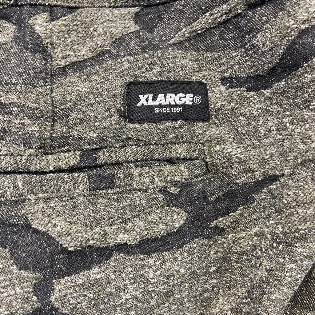 XLARGE　エクストララージ　イージーパンツ　迷彩柄　カモフラージュ　灰色　グレー　34サイズ　
