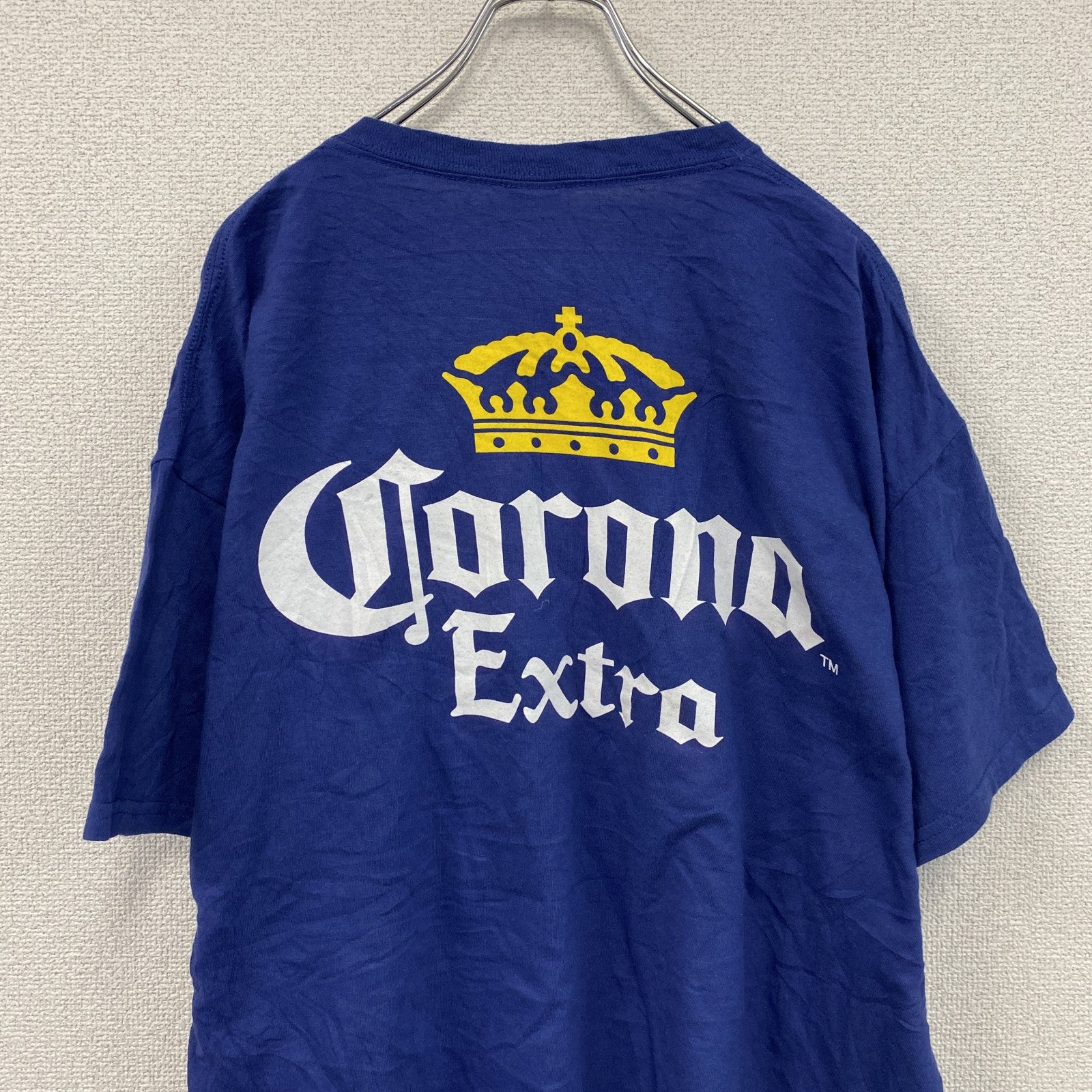 GILDAN　Corona Extra　コロナエキストラ　半袖プリントTシャツ　青　ブルー　XLサイズ