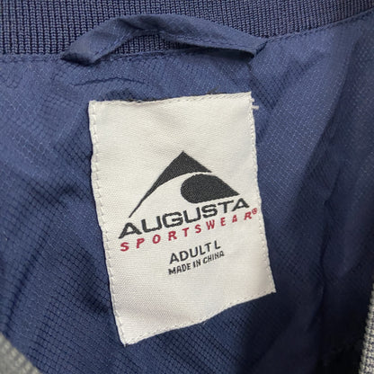 AUGUSTA　プルオーバージャケット　刺繍ロゴ　ワッペン　マルチカラー　紺　ネイビー　Lサイズ