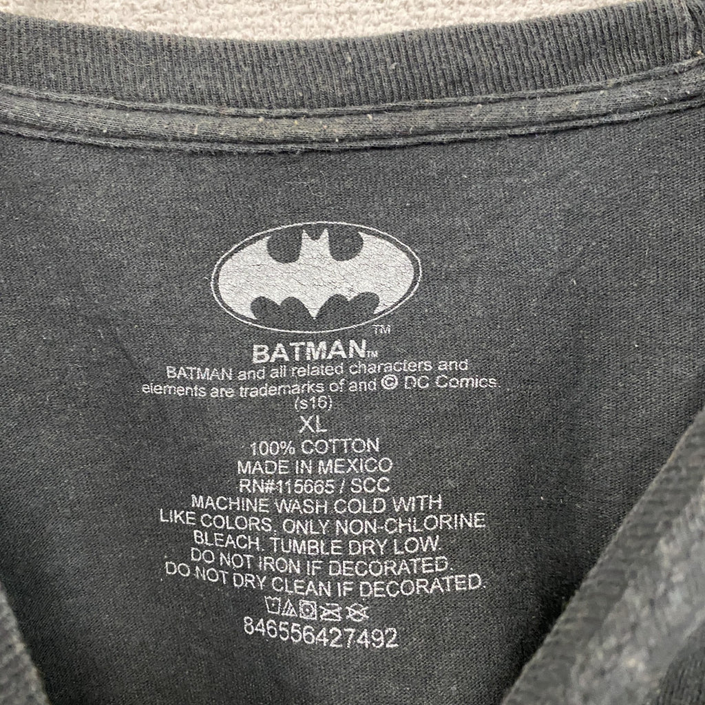 BATMAN　バットマン　半袖プリントTシャツ　ダークグレー　XLサイズ