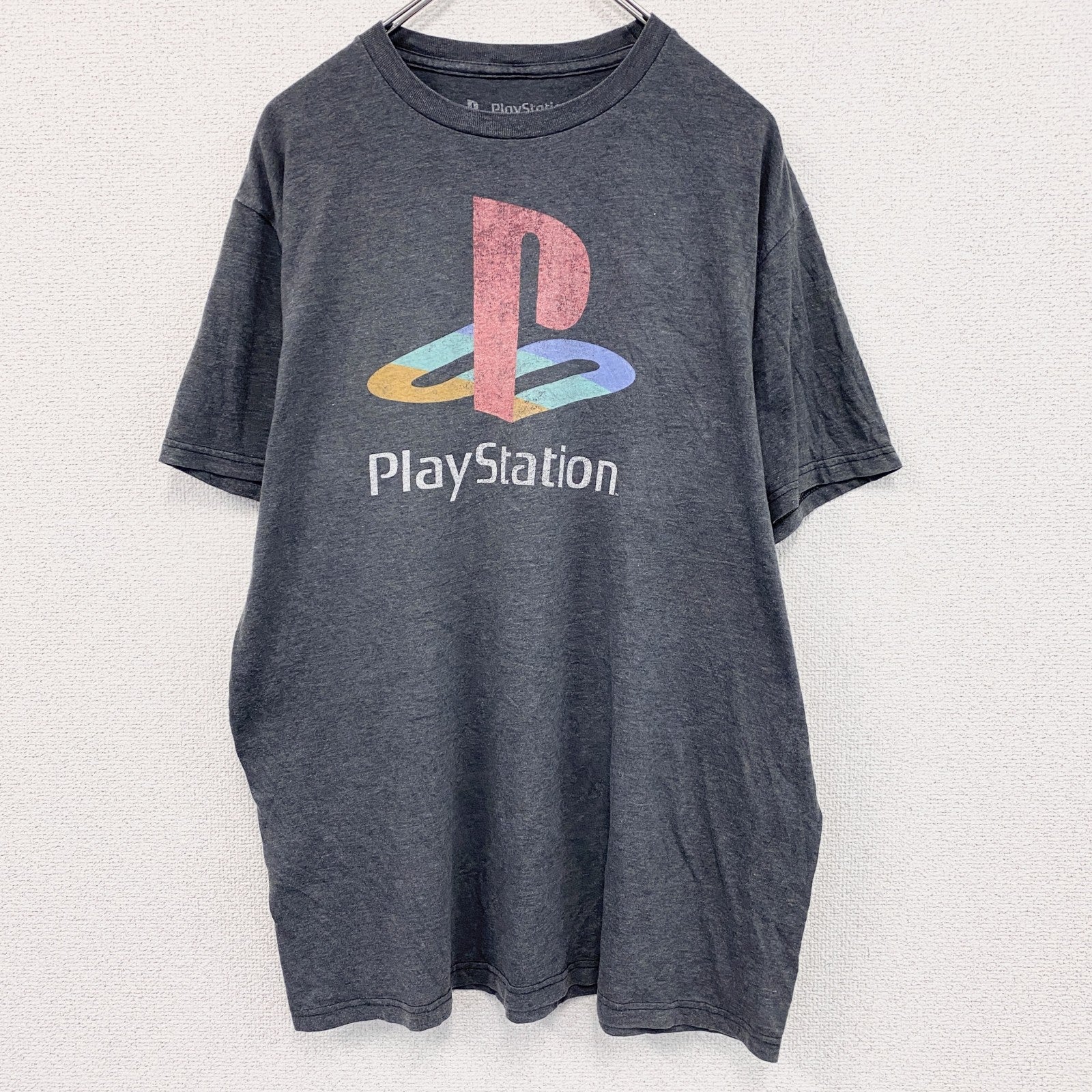 プレイステーション　半袖プリントTシャツ　ダークグレー　Lサイズ　
