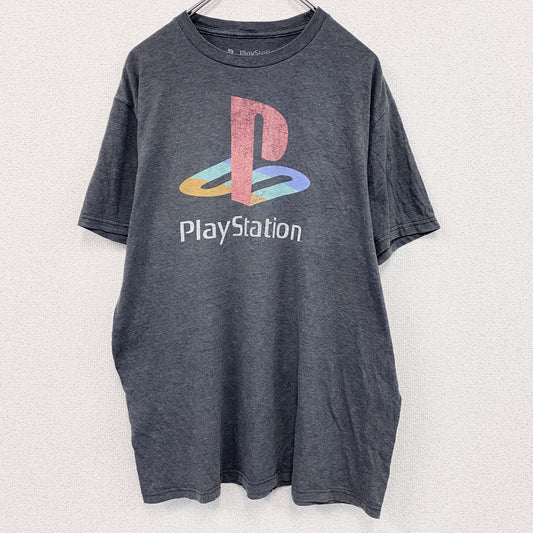 プレイステーション　半袖プリントTシャツ　ダークグレー　Lサイズ　