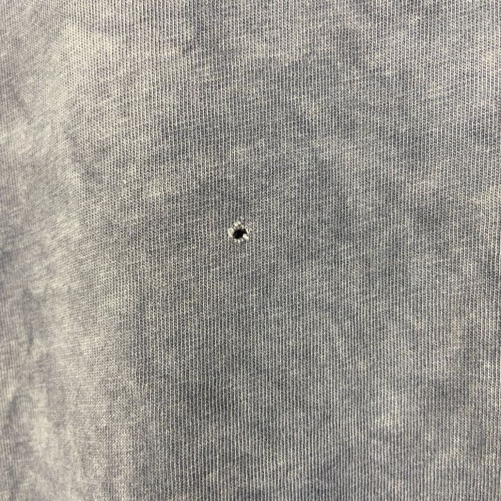 古着 used　半袖ビッグプリントタイダイTシャツ　ダメージ加工　クルーネック　メキシコ　ネイビー　白　春夏服