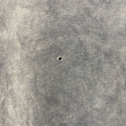 古着 used　半袖ビッグプリントタイダイTシャツ　ダメージ加工　クルーネック　メキシコ　ネイビー　白　春夏服