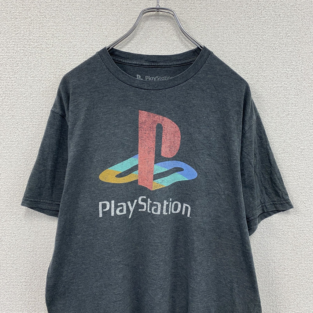 プレイステーション　半袖プリントTシャツ　ダークグレー　Lサイズ　
