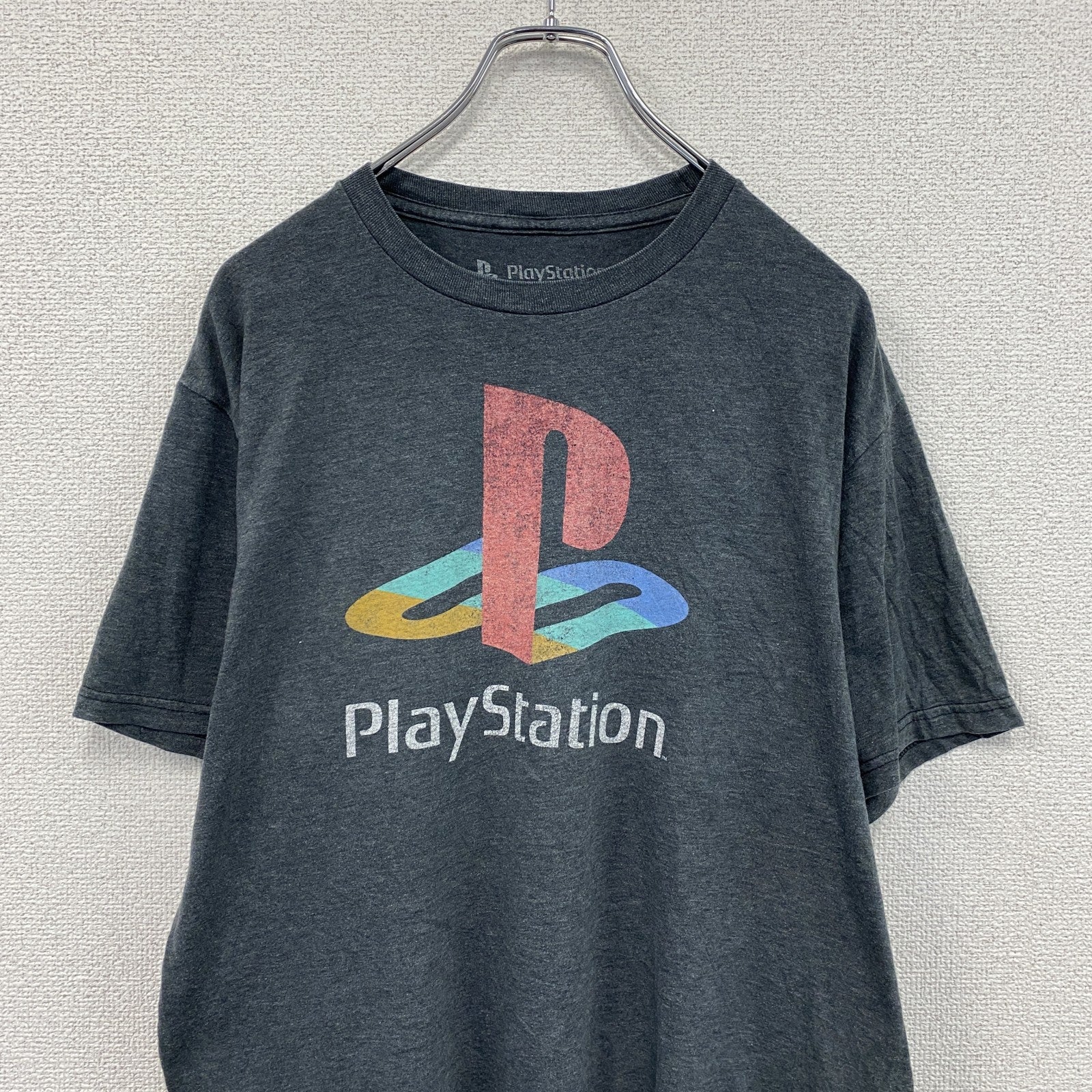 プレイステーション　半袖プリントTシャツ　ダークグレー　Lサイズ　