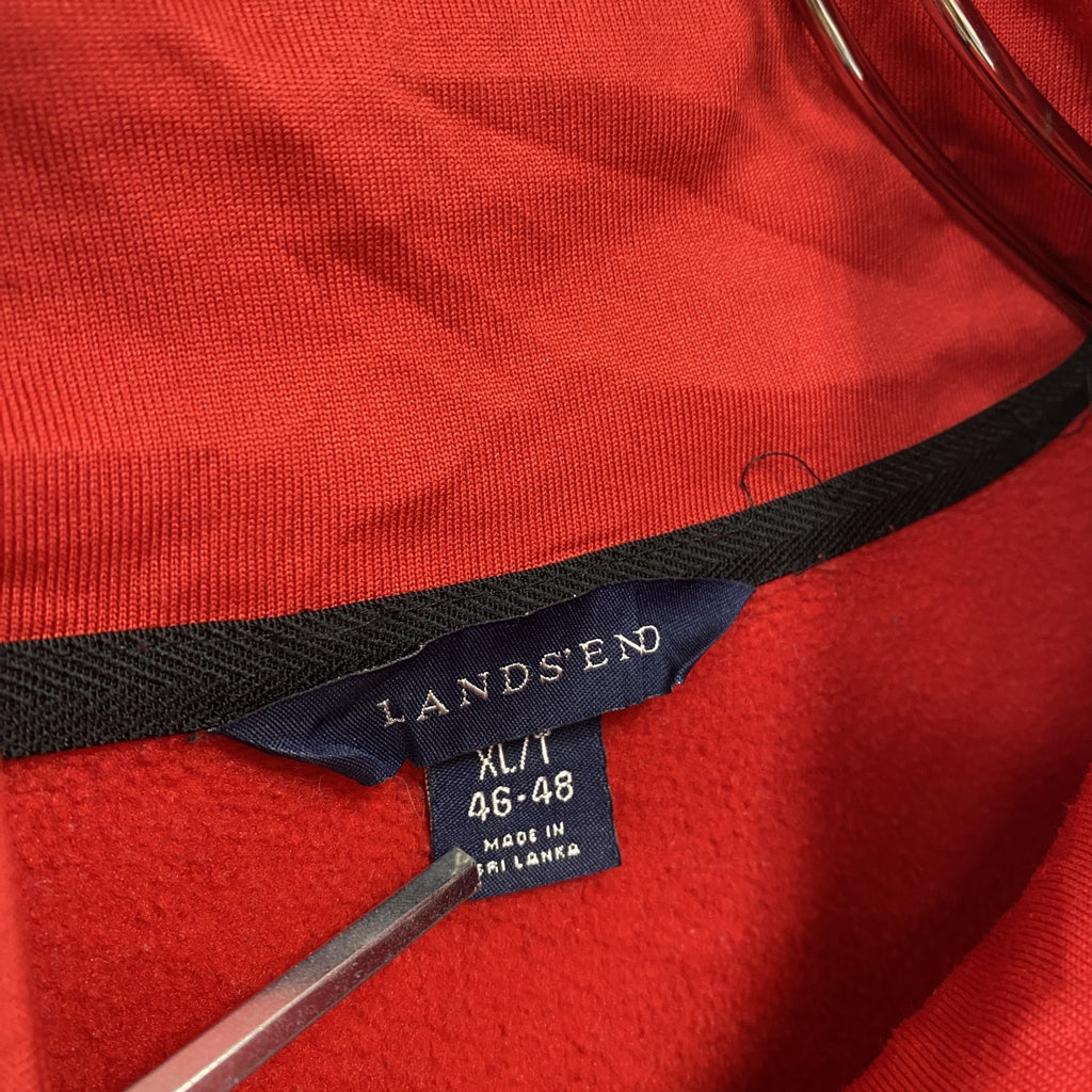 LANDS’END　ランズエンド　トラックジャケット/ジャージ　裏起毛　赤　レッド　XLサイズ