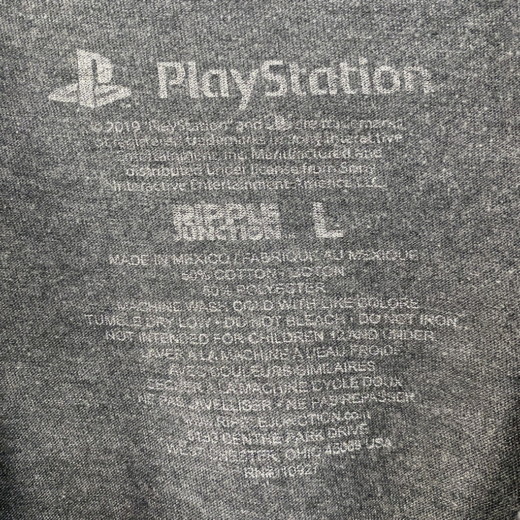 プレイステーション　半袖プリントTシャツ　ダークグレー　Lサイズ　