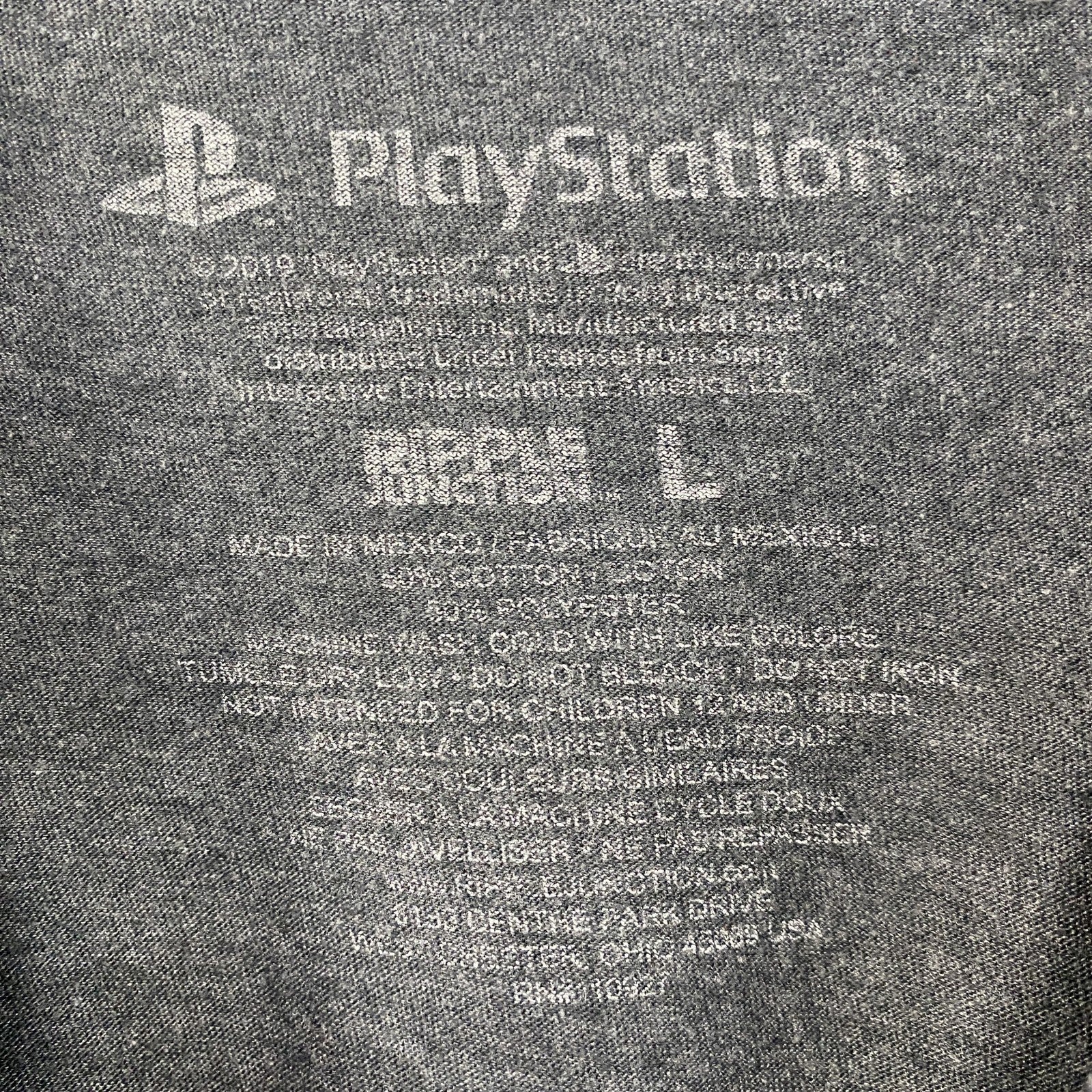 プレイステーション　半袖プリントTシャツ　ダークグレー　Lサイズ　