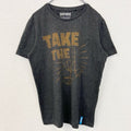 古着 used　FORTNITE　フォートナイト　半袖デザインプリントTシャツ　ダークグレー　カジュアル　Lサイズ