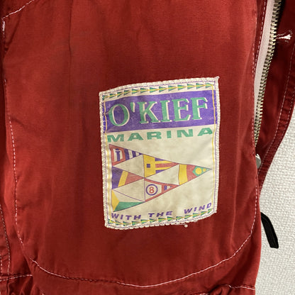 O’KIEF MARINA　ハンティングジャケット　4つポケット　刺繍ロゴ　個性的　赤　レッド　XLサイズ