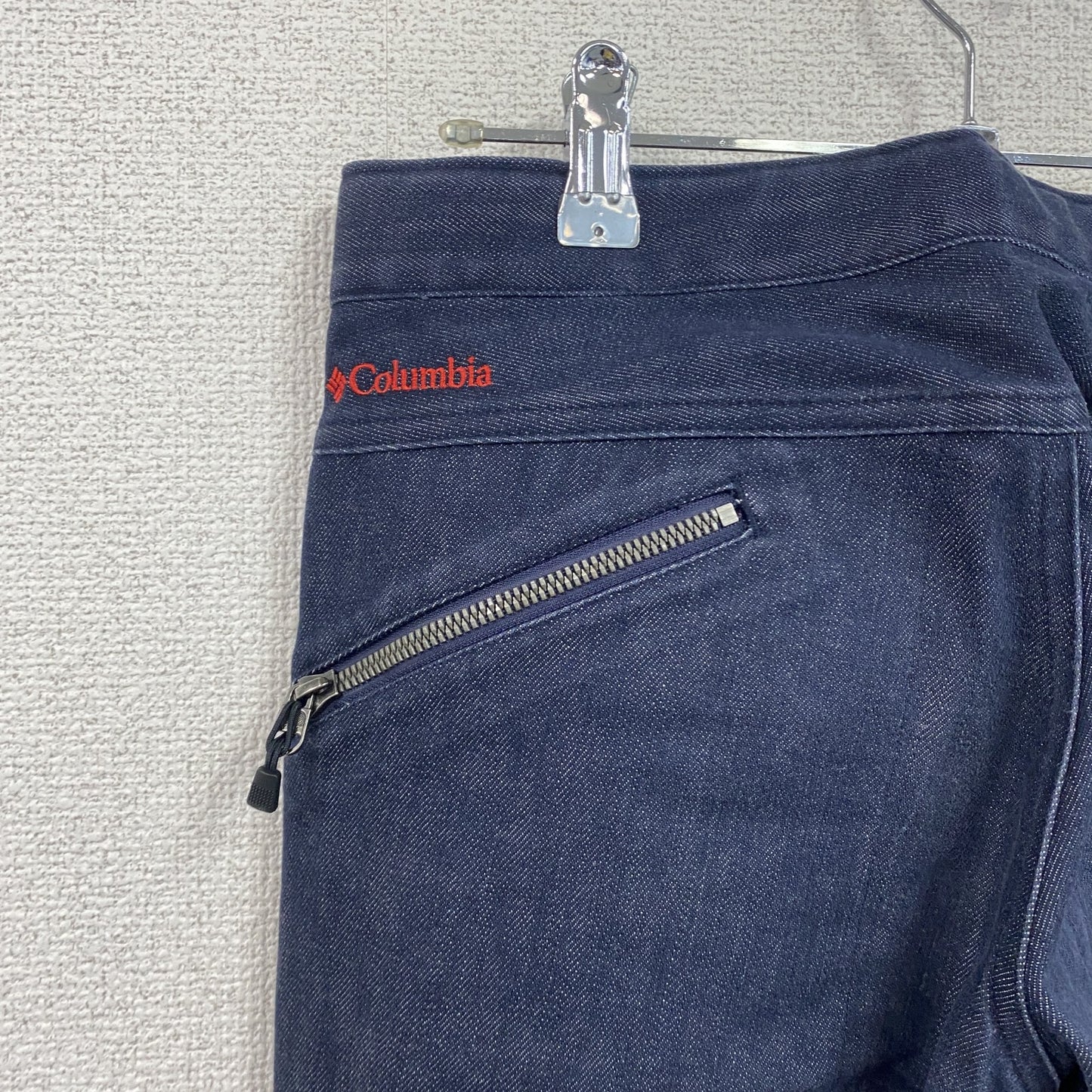 Columbia　コロンビア　ホワイトストーンポイントパンツ　刺繍ロゴ　ジップフライ　インディゴ　Sサイズ