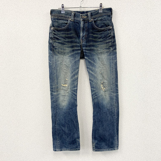 Wrangler　ラングラー　ダメージデニムパンツ/ジーンズ　縦落ち　鬼ヒゲ　フェード　ジップフライ　インディゴ　31サイズ