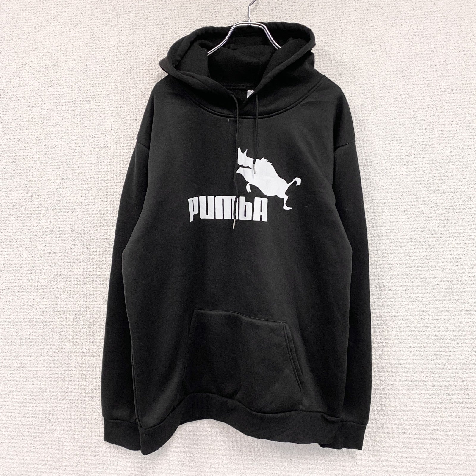 PUMba　プンバァ　ライオンキング　スウェットパーカー/フーディー　パロディフーディー　黒　ブラック　XXLサイズ