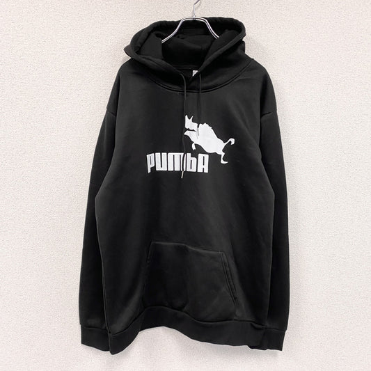 PUMba　プンバァ　ライオンキング　スウェットパーカー/フーディー　パロディフーディー　黒　ブラック　XXLサイズ