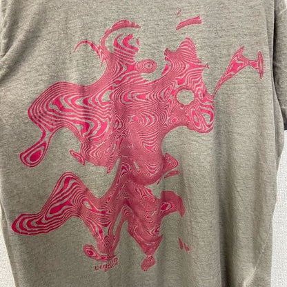 古着 used　DIESEL　ディーゼル　半袖デザインプリントTシャツ　Liquid Space　グレー　レトロ　2XLサイズ