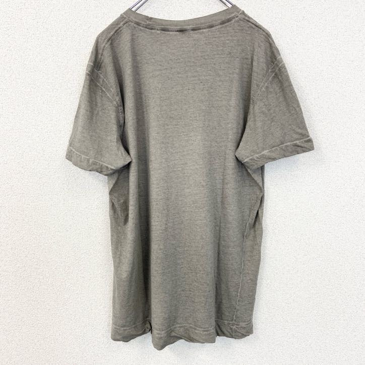 古着 used　DIESEL　ディーゼル　半袖デザインプリントTシャツ　Liquid Space　グレー　レトロ　2XLサイズ