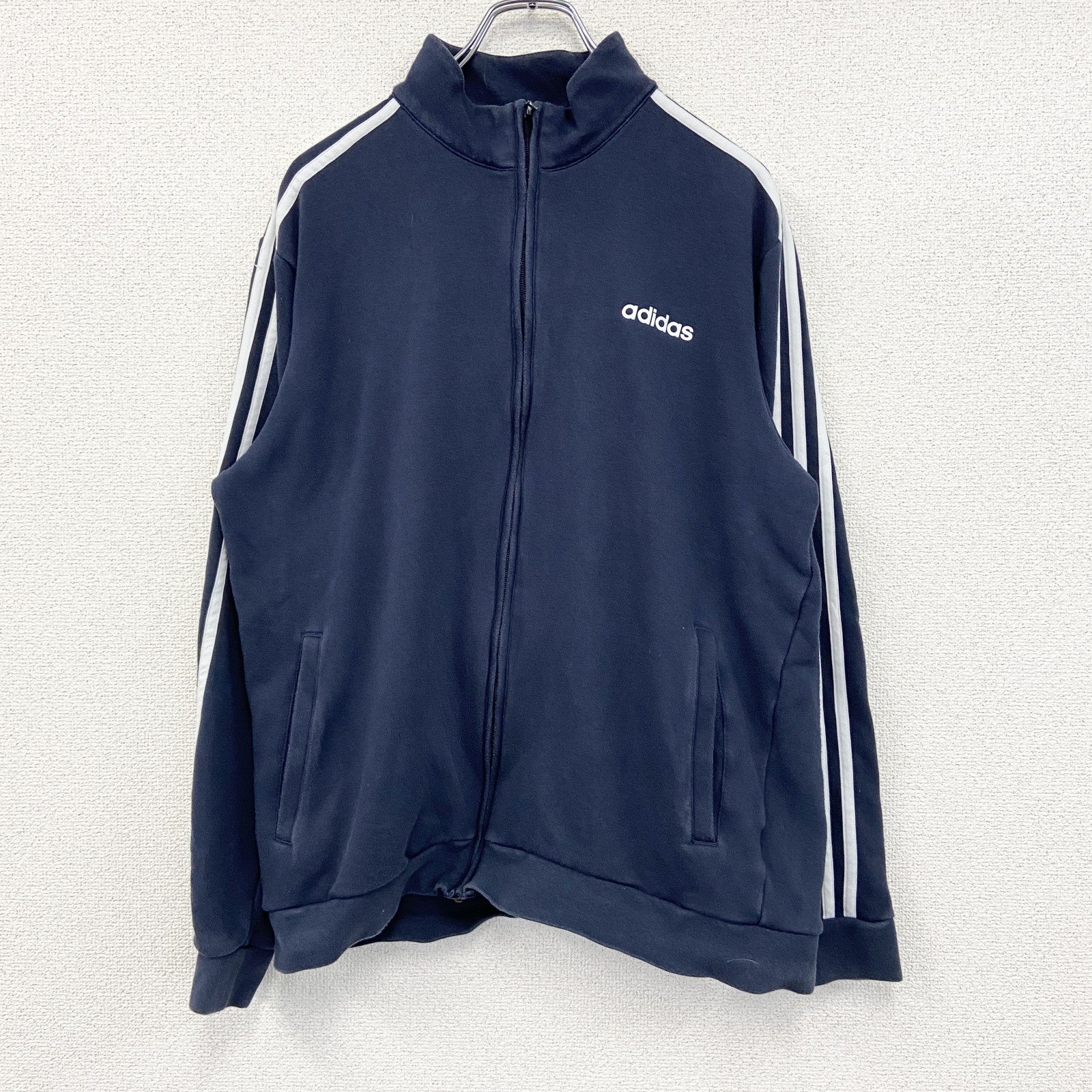adidas　アディダス　フルジップスウェットジャケット/トレーナー　紺　ネイビー　Lサイズ