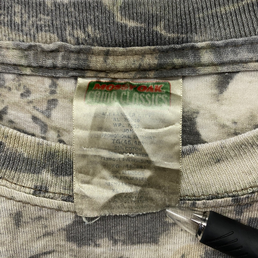 MOSSY OAK　半袖プリントTシャツ　ポケットTシャツ　ポケT　リアルツリー　カモフラ柄　カーキ