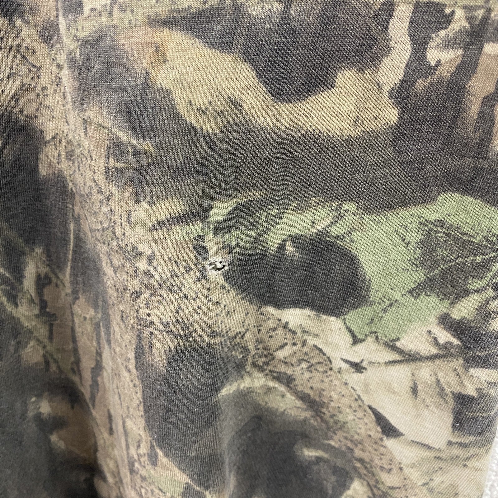 MOSSY OAK　半袖プリントTシャツ　ポケットTシャツ　ポケT　リアルツリー　カモフラ柄　カーキ