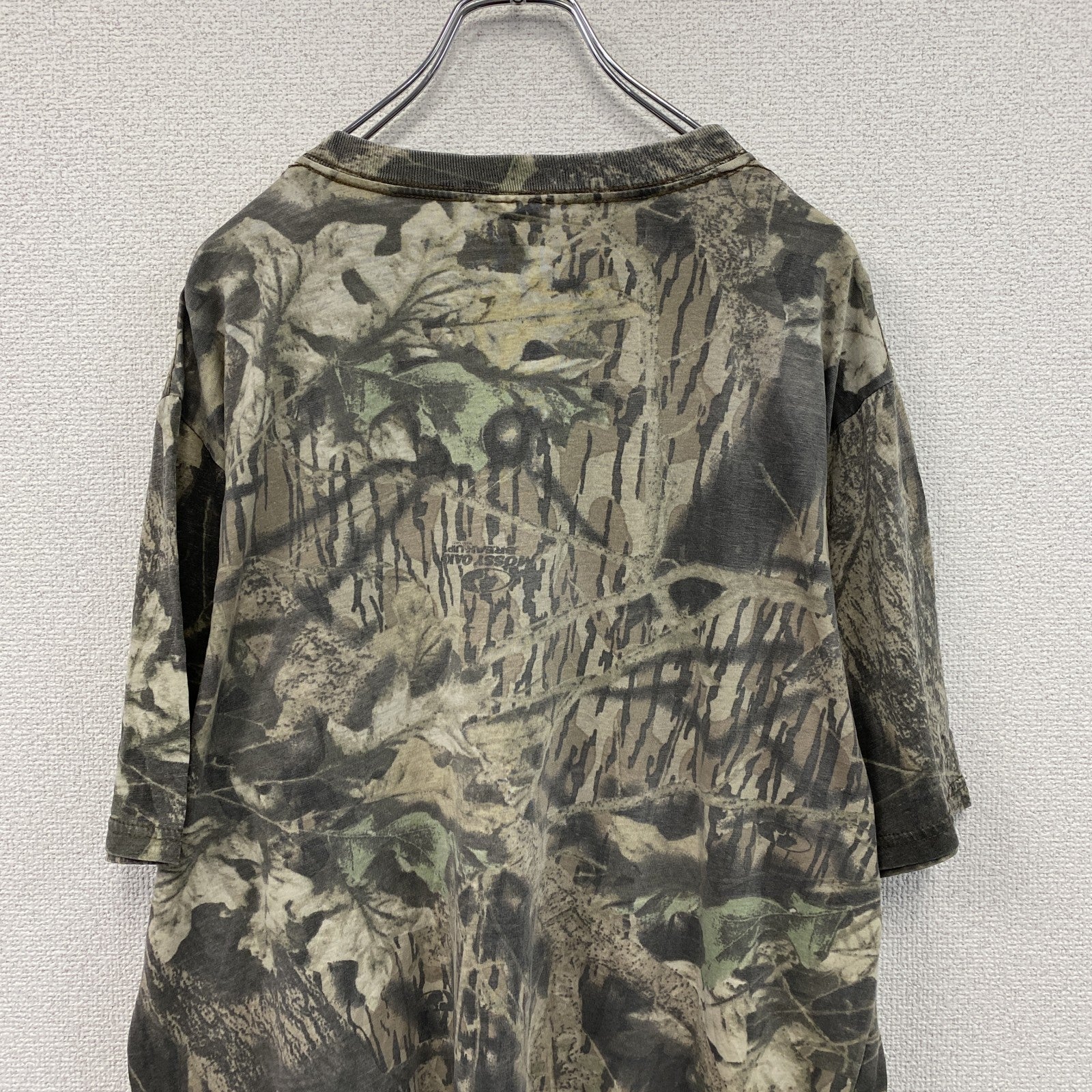MOSSY OAK　半袖プリントTシャツ　ポケットTシャツ　ポケT　リアルツリー　カモフラ柄　カーキ