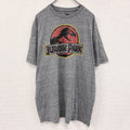 JURASSIC PARK　ジュラシックパーク　半袖プリントTシャツ　灰色　グレー　XLサイズ