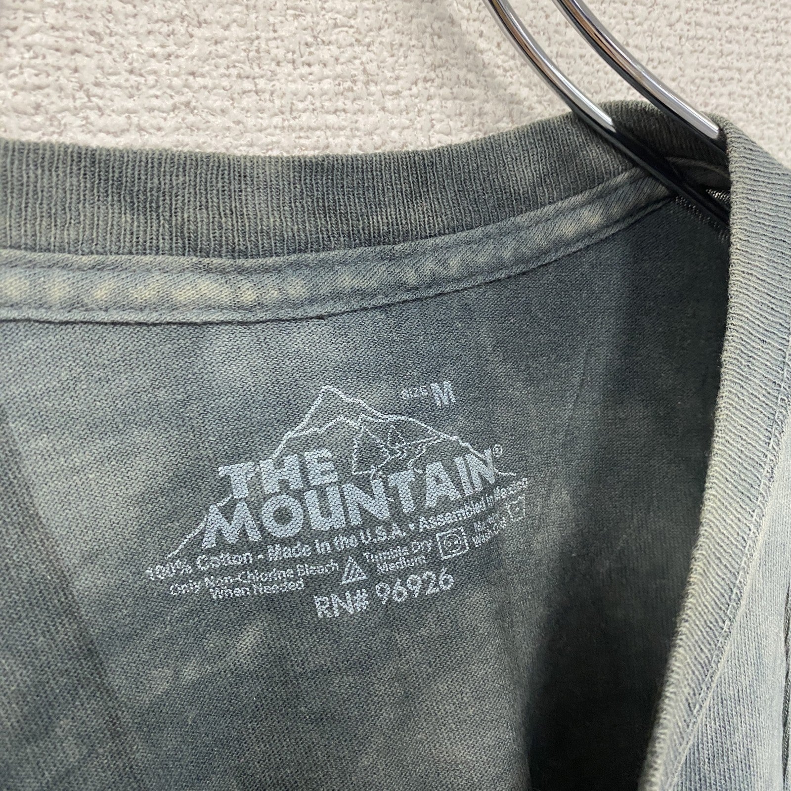 00s　THE MOUNTAIN　半袖プリントTシャツ　アニマルT　タイダイ　灰色　グレー　Mサイズ