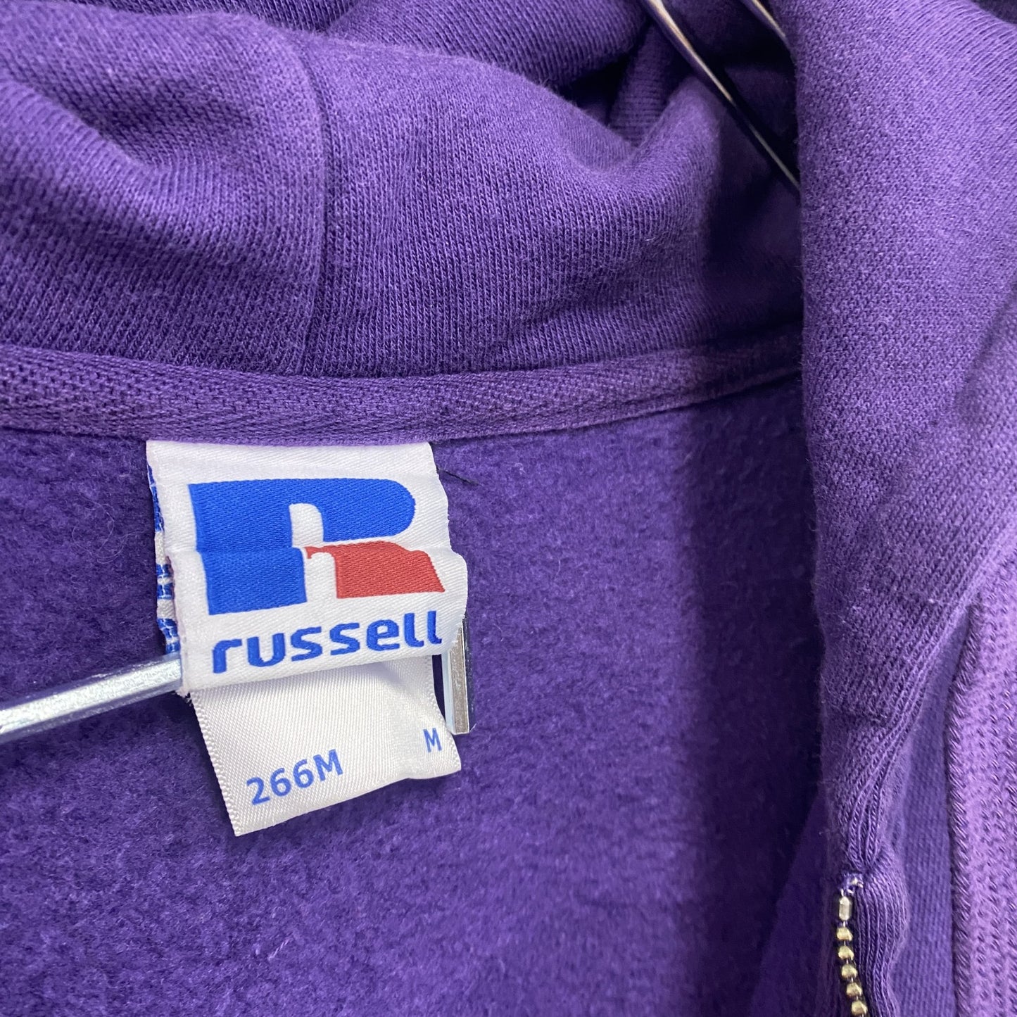 ～00s　RUSSELL ATHLETIC　ラッセル　スウェットパーカー/フーディー　ヴィンテージ　紫　パープル　Mサイズ