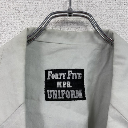 ～80s　UNIFORM 45 MPR　テーラードジャケット　ワークジャケット　ワッペン　ヴィンテージ　ライトグレー　48サイズ