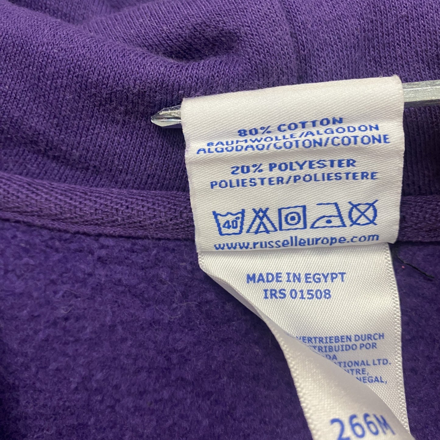 ～00s　RUSSELL ATHLETIC　ラッセル　スウェットパーカー/フーディー　ヴィンテージ　紫　パープル　Mサイズ