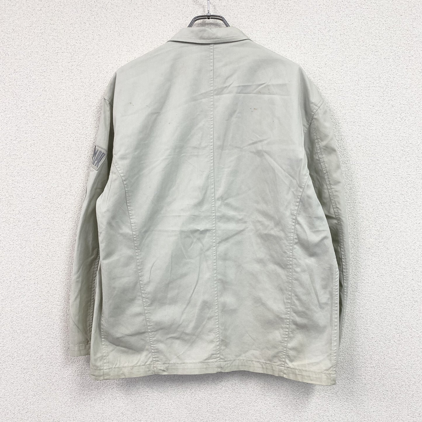～80s　UNIFORM 45 MPR　テーラードジャケット　ワークジャケット　ワッペン　ヴィンテージ　ライトグレー　48サイズ