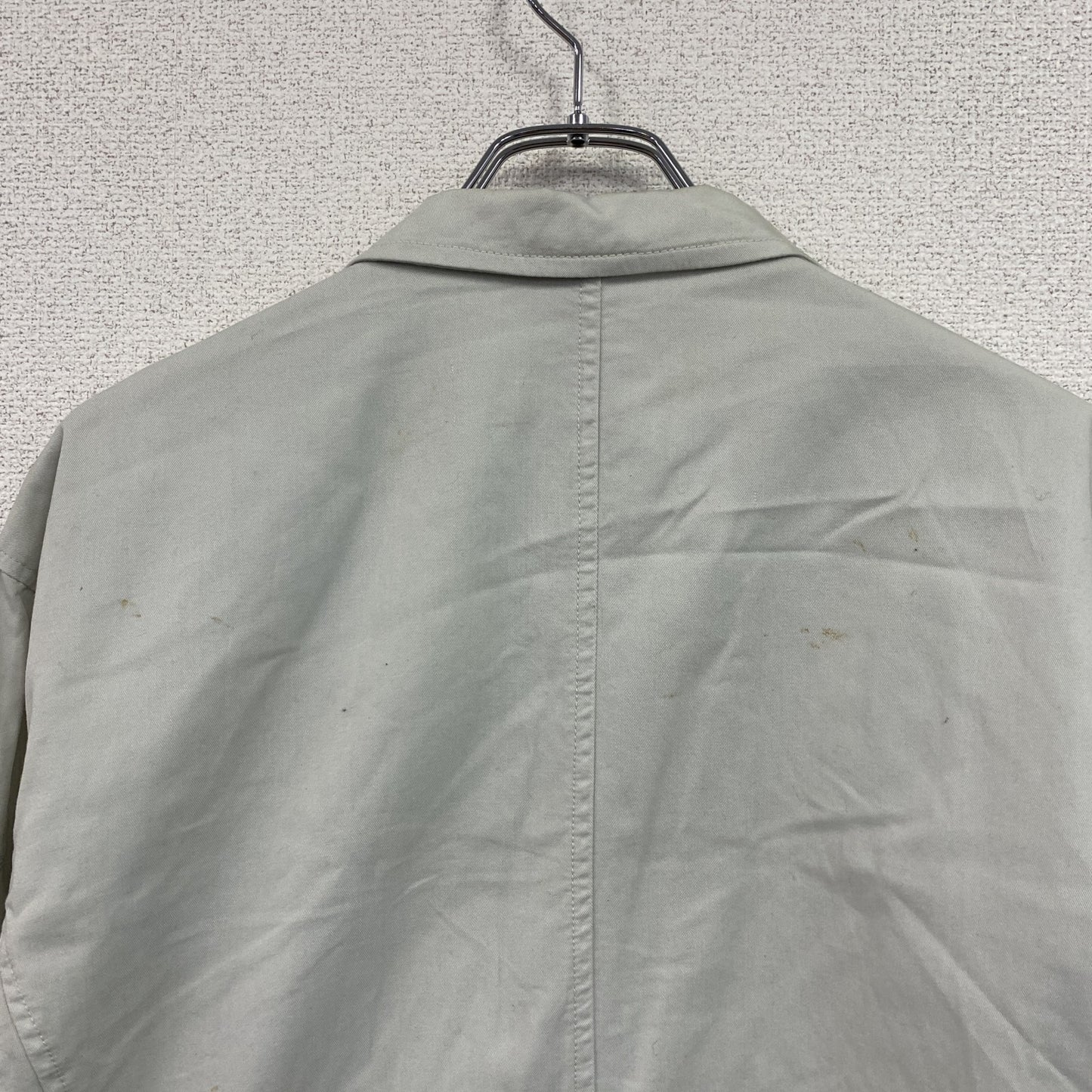 ～80s　UNIFORM 45 MPR　テーラードジャケット　ワークジャケット　ワッペン　ヴィンテージ　ライトグレー　48サイズ