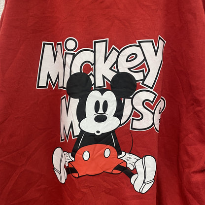 Disney　ディズニー　Mickey Mouse　ミッキーマウス　スウェット/トレーナー　赤　レッド　Lサイズ