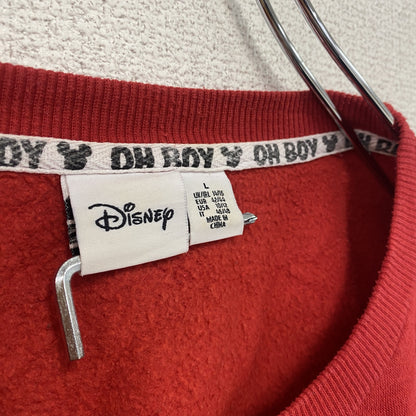 Disney　ディズニー　Mickey Mouse　ミッキーマウス　スウェット/トレーナー　赤　レッド　Lサイズ