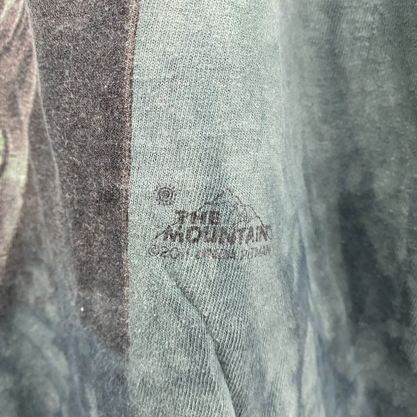 THE MOUNTAIN　半袖プリントTシャツ　アニマルTシャツ　タイダイ　緑　グリーン　Mサイズ