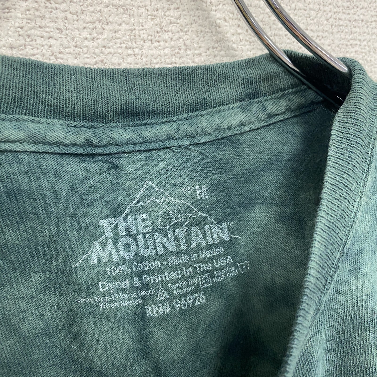 THE MOUNTAIN　半袖プリントTシャツ　アニマルTシャツ　タイダイ　緑　グリーン　Mサイズ