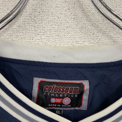 colosseum　プルオーバージャケット　Vネック　刺繍ロゴ　ワッペン　紺　ネイビー　XLサイズ