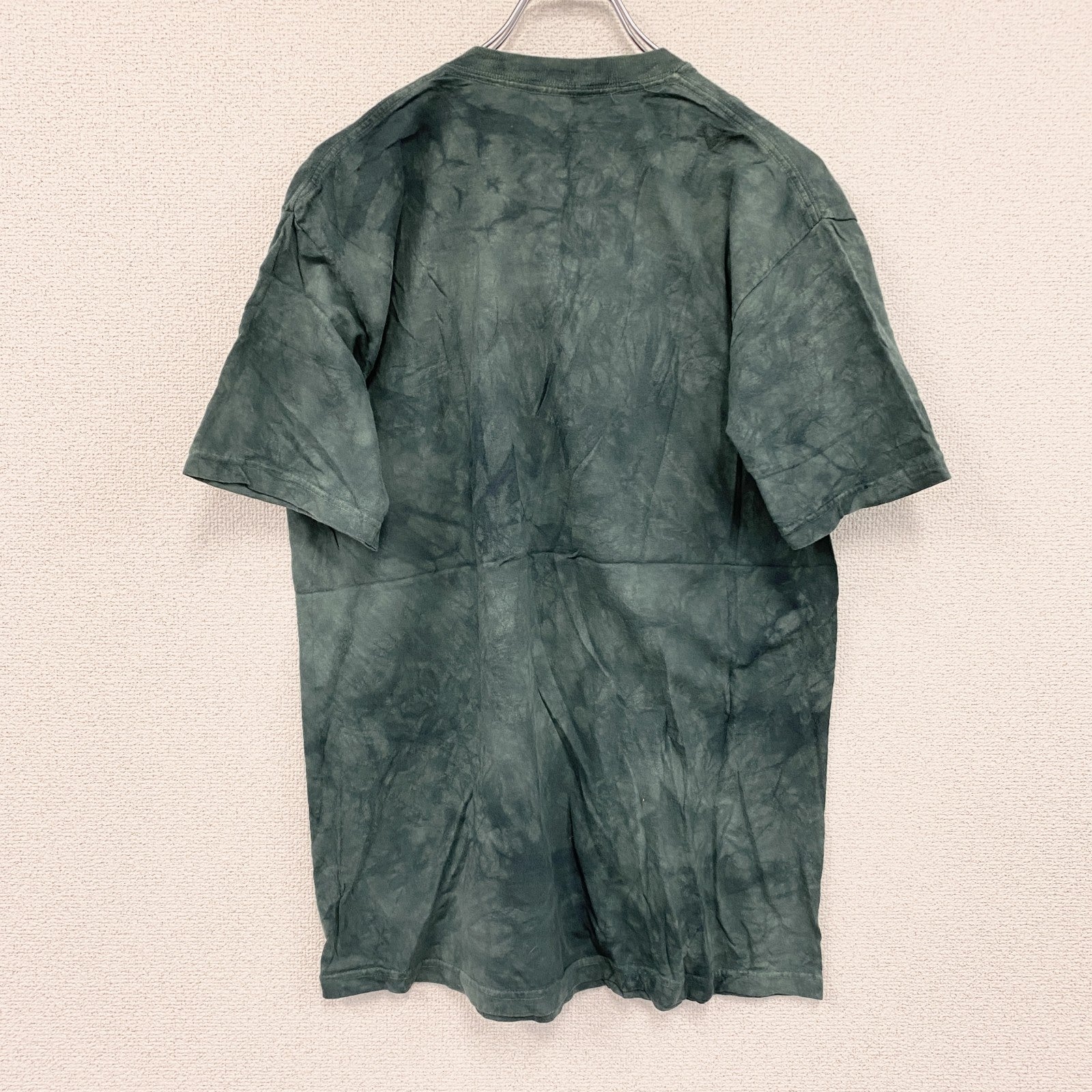 THE MOUNTAIN　半袖プリントTシャツ　アニマルTシャツ　タイダイ　緑　グリーン　Mサイズ