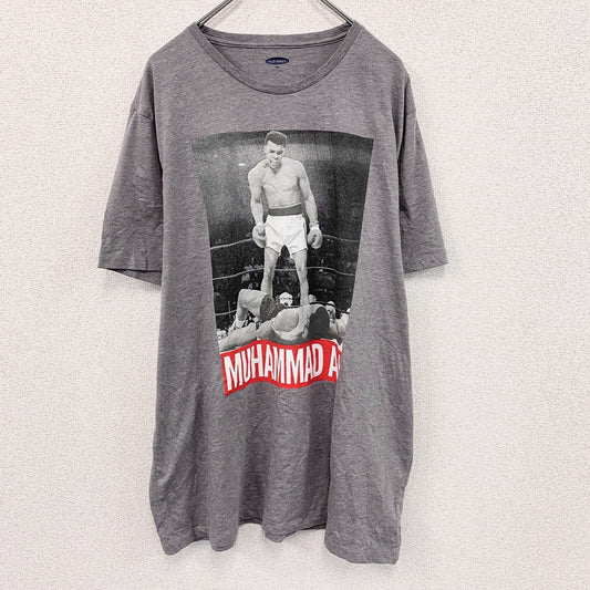 OLD NAVY　モハメドアリ　半袖プリントTシャツ　ボクシング　灰色　グレー　2XLサイズ