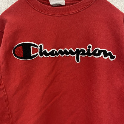 Champion　チャンピオン　リバースウィーブ　スウェット/トレーナー　フェード　デカロゴ　ワッペン　現行　赤　レッド　Sサイズ