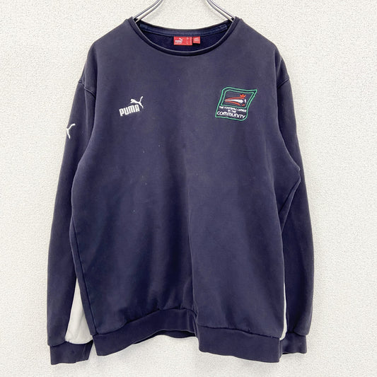PUMA　プーマ　スウェット/トレーナー　刺繡　紺　ネイビー　Mサイズ